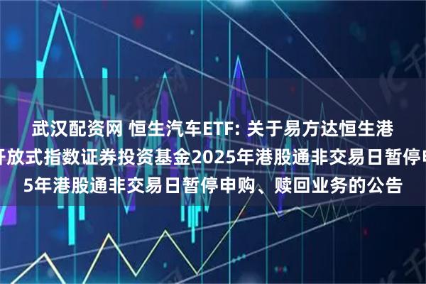 武汉配资网 恒生汽车ETF: 关于易方达恒生港股通汽车主题交易型开放式指数证券投资基金2025年港股通非交易日暂停申购、赎回业务的公告